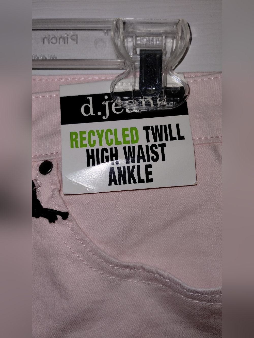 d.jeans Pale Pink High Waist Ankle Jeans - Picture 9 of 9
